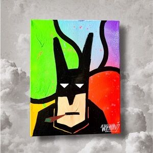 ONE OF ONE 8X12 “BAT DOOBIE” HOME/OFFICE DECORATION PAINTING BY WRKNONIT.